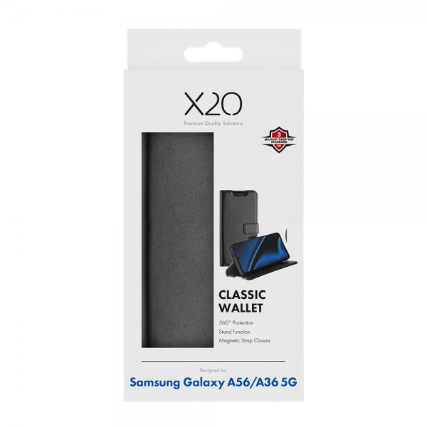 X2O Samsung Galaxy A36/Galaxy A56 Etui Classic Wallet Svart