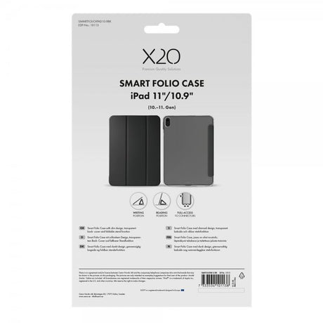 X2O iPad 10.9 (gen 10)/iPad 11 (A16) Etui Smart Folio Svart