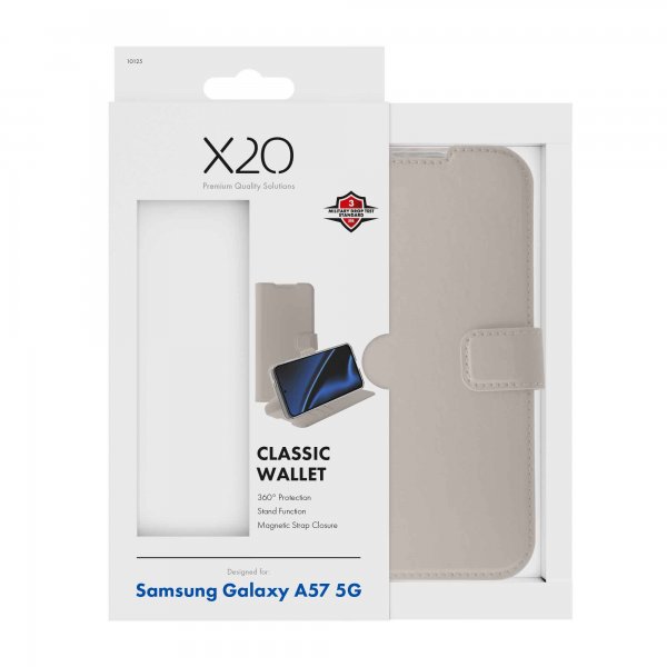 X2O Samsung Galaxy A57 Etui Classic Wallet Greige