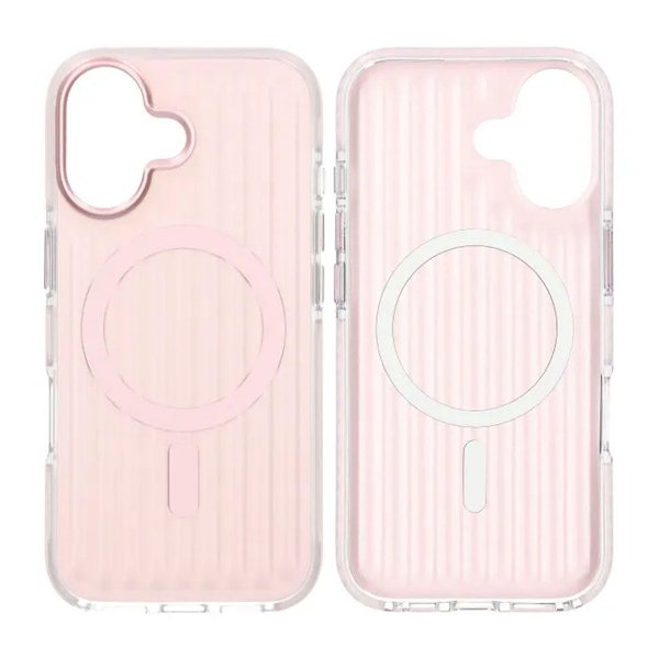 iPhone 17 Deksel Korrugerte MagSafe Rosa