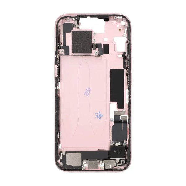 Midtramme med smådeler til iPhone 15 - rosa OEM