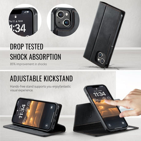 CaseMe iPhone 15 Etui C49 Series Svart