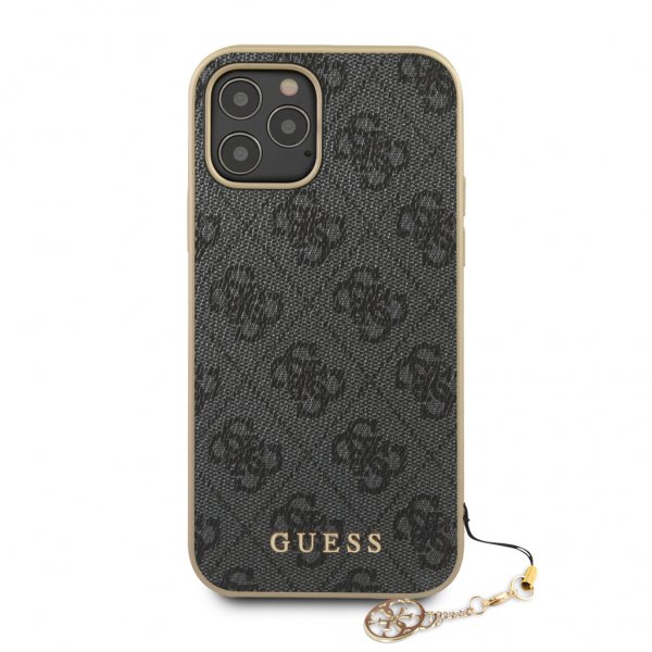 Guess iPhone 12/iPhone 12 Pro Deksel 4G Charms Grå