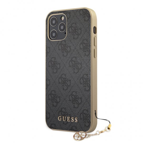 Guess iPhone 12 Pro Max Deksel 4G Charms Grå