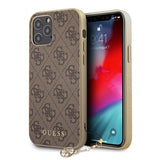 Guess iPhone 12/iPhone 12 Pro Deksel 4G Charms Brun