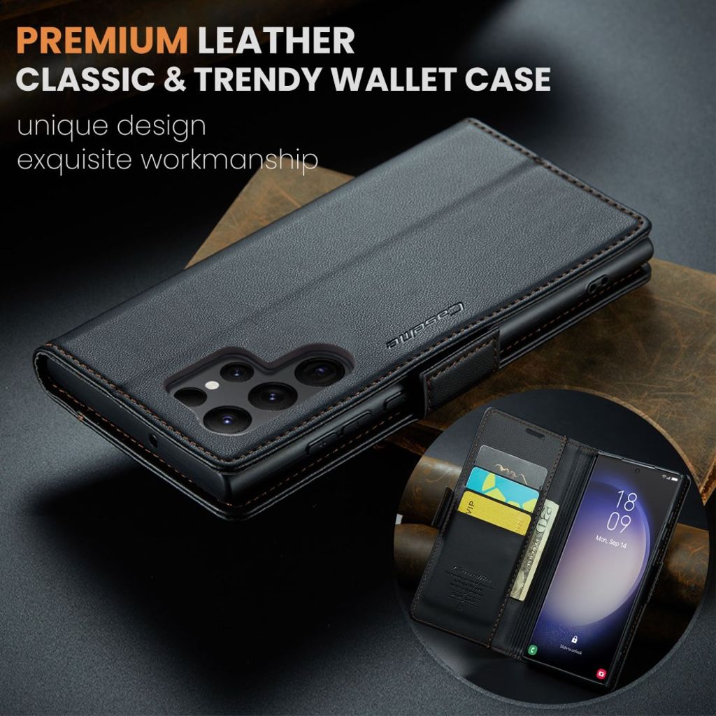 CaseMe Samsung Galaxy S24 Ultra Etui 023 Series Svart