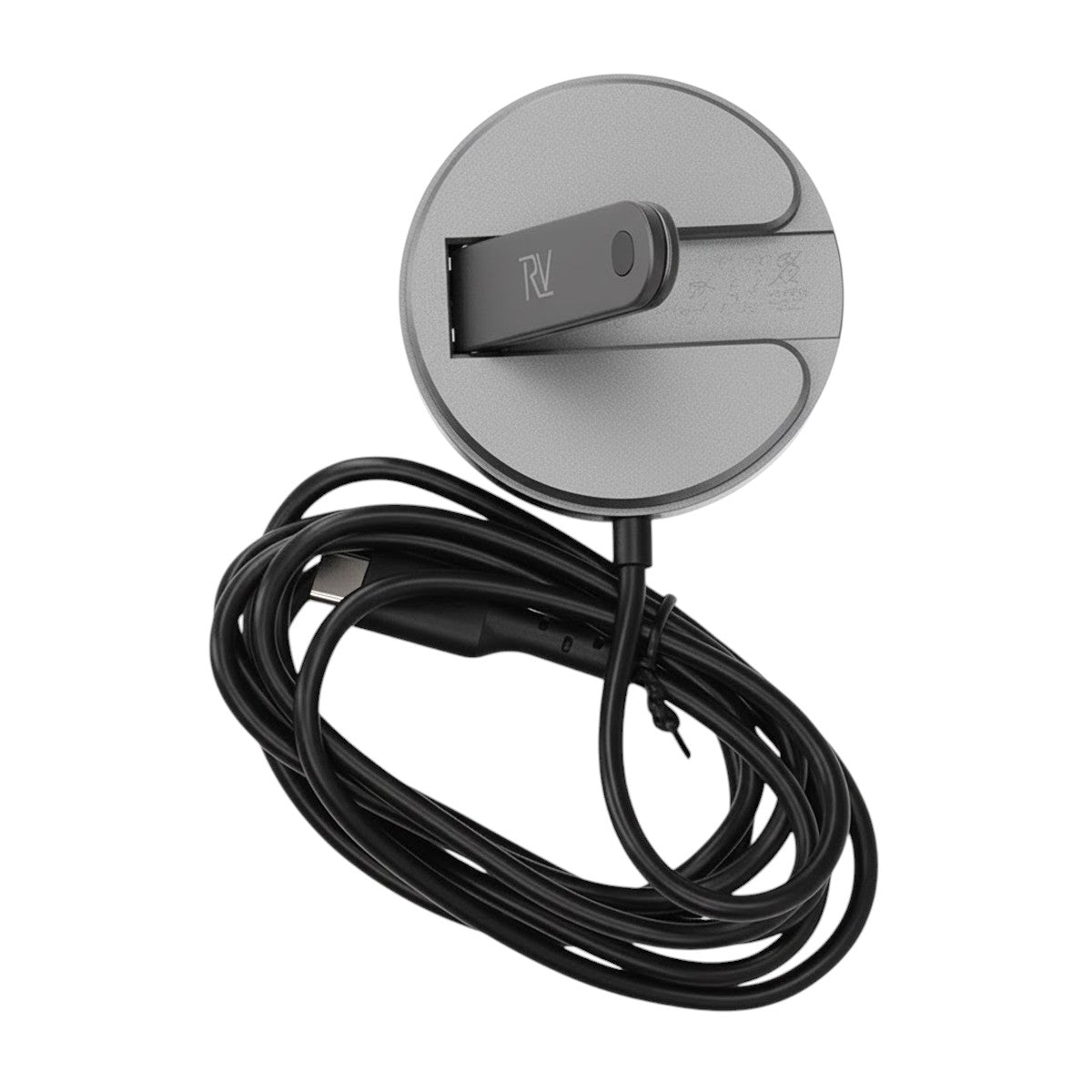 Rvelon Trådløs MagSafe Lader med stativ Qi2 15W USB-C Grå