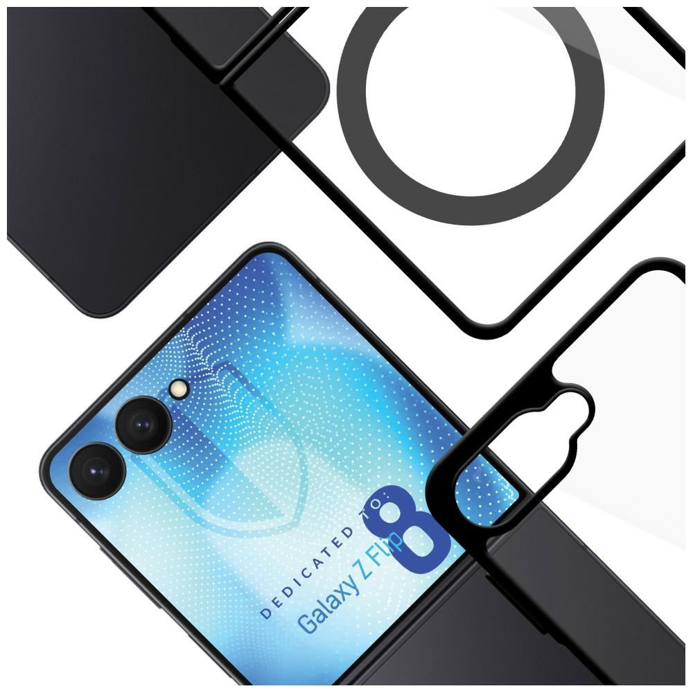 3mk Samsung Galaxy Z Flip 8 Deksel Satin Armor MagCase Svart