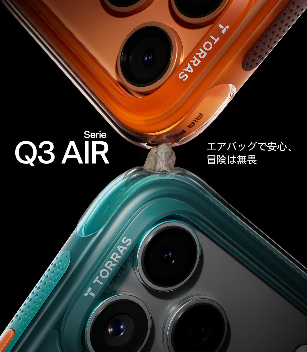 Torras iPhone 17 Pro Deksel Ostand Q3 Air Glacier Sprint