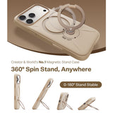 Torras iPhone 17 Pro Deksel Ostand Q3 Silicone Desert Gold