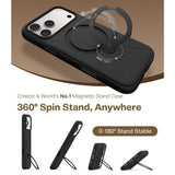 Torras iPhone 17 Pro Deksel Ostand Q3 Silicone Obsidian Black