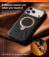 Torras iPhone 17 Pro Max Deksel Ostand Q3 Vegskin Obsidian Black