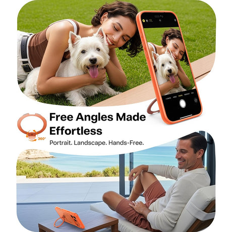 Torras iPhone 17 Pro Deksel Ostand Q3 Spin Energy Oransje