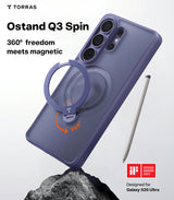 Torras Samsung Galaxy S26 Ultra Deksel Ostand Q3 Spin Violet Surge
