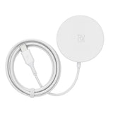 Rvelon Trådløs MagSafe Lader med stativ Qi2 15W USB-C Hvit