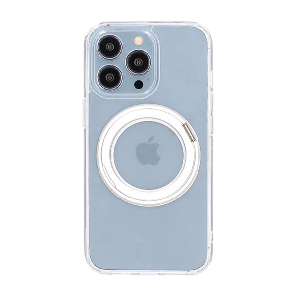 iPhone 13 Pro Max/iPhone 12 Pro Max Deksel Roterbart Stativ Transparent