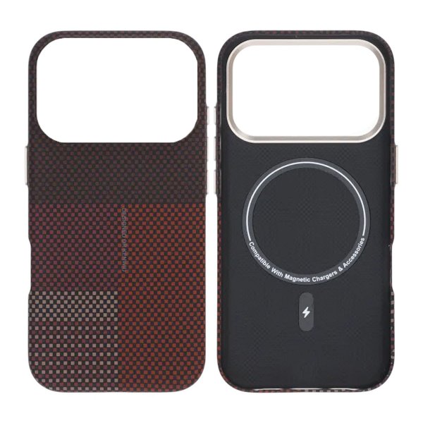 iPhone 17 Pro Max Deksel Aramidfiber MagSafe Rød