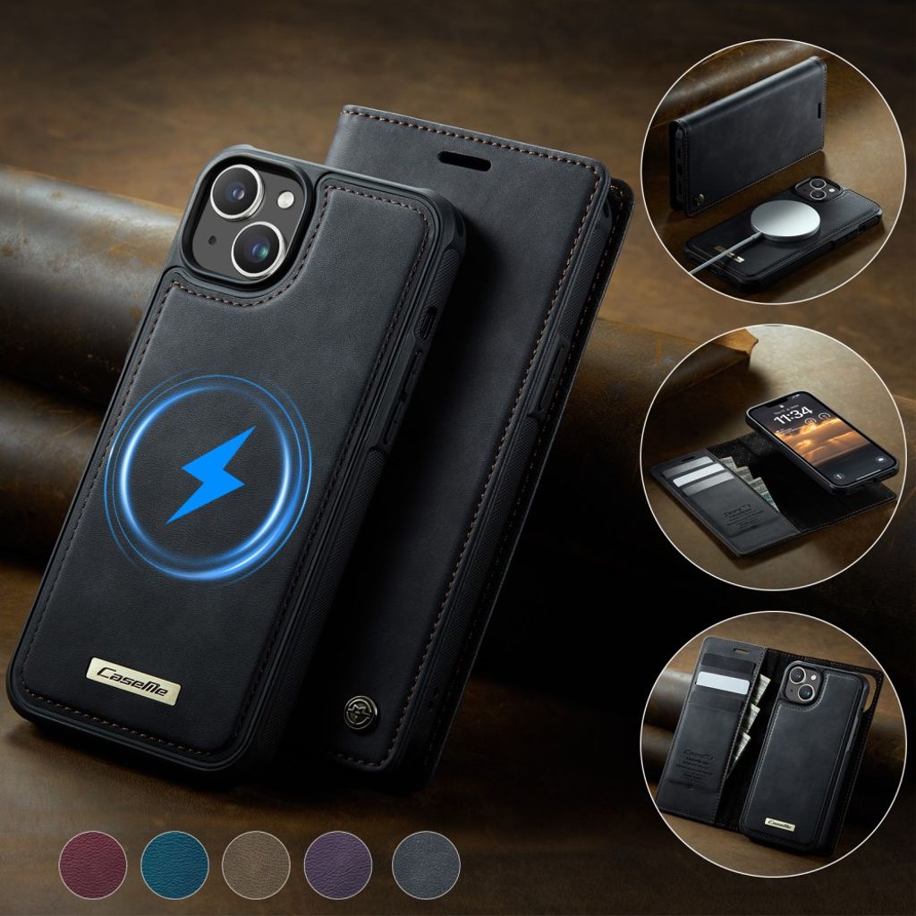 CaseMe iPhone 15 Etui C49 Series Svart