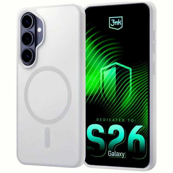 3mk Samsung Galaxy S26 Deksel Smoke MagCase Hvit