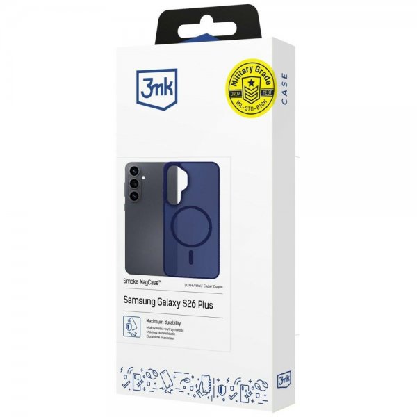 3mk Samsung Galaxy S26 Plus Deksel Smoke MagCase Blå