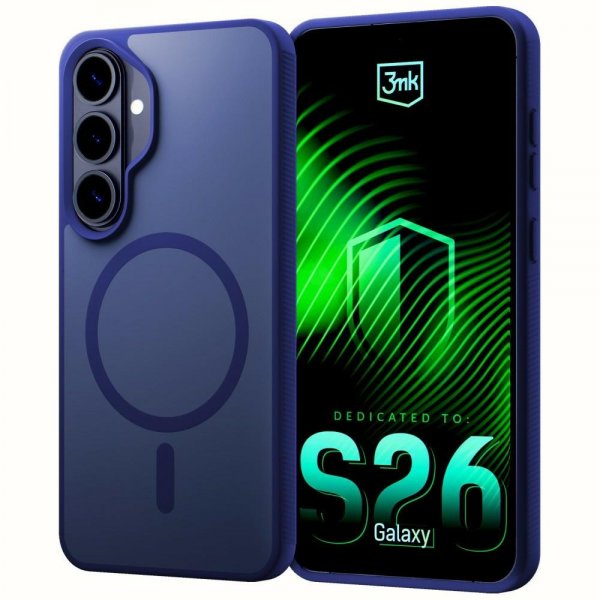 3mk Samsung Galaxy S26 Plus Deksel Smoke MagCase Blå