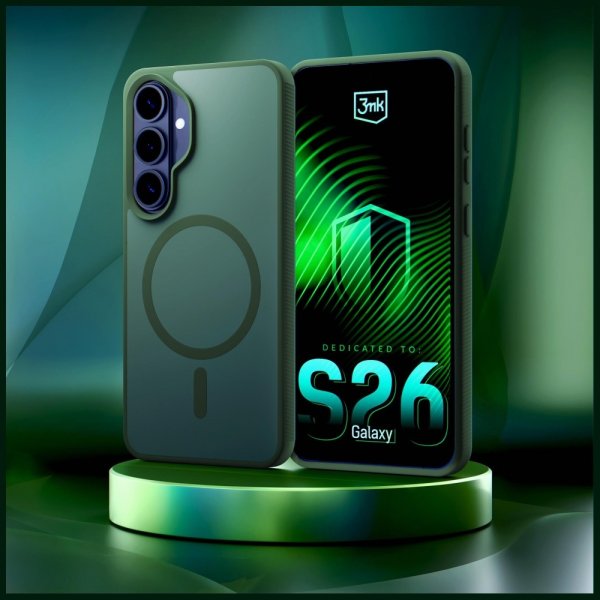 3mk Samsung Galaxy S26 Plus Deksel Smoke MagCase Grønn