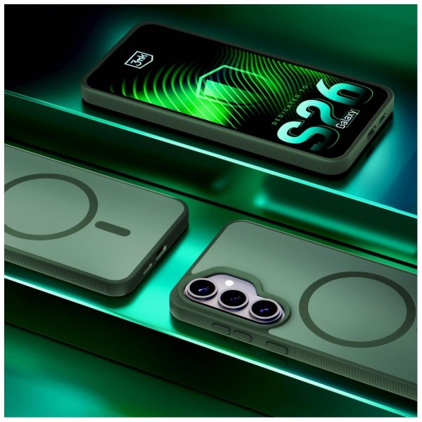 3mk Samsung Galaxy S26 Plus Deksel Smoke MagCase Grønn