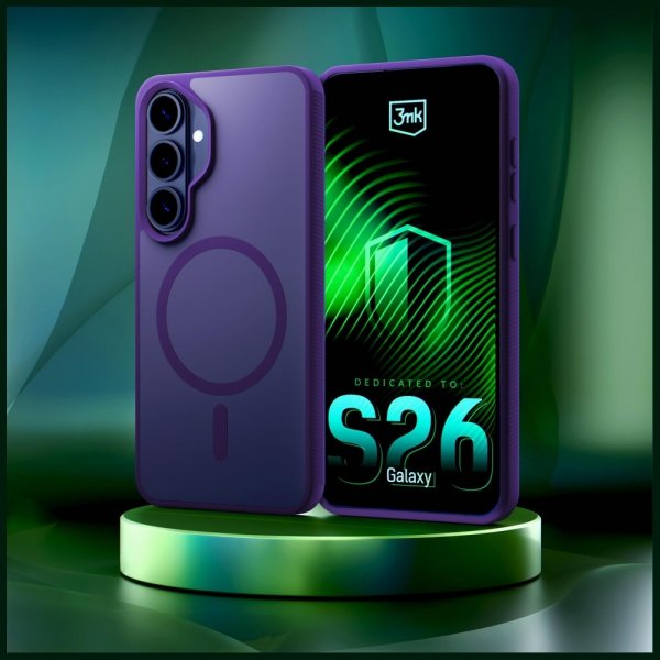 3mk Samsung Galaxy S26 Plus Deksel Smoke MagCase Lilla