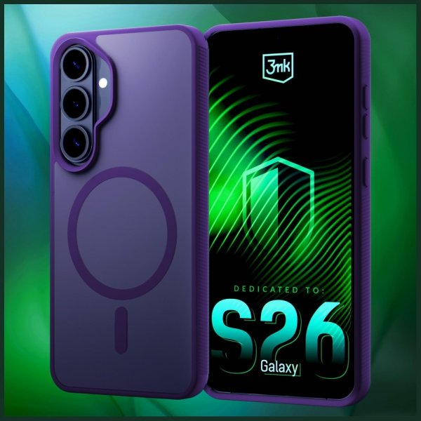 3mk Samsung Galaxy S26 Plus Deksel Smoke MagCase Lilla