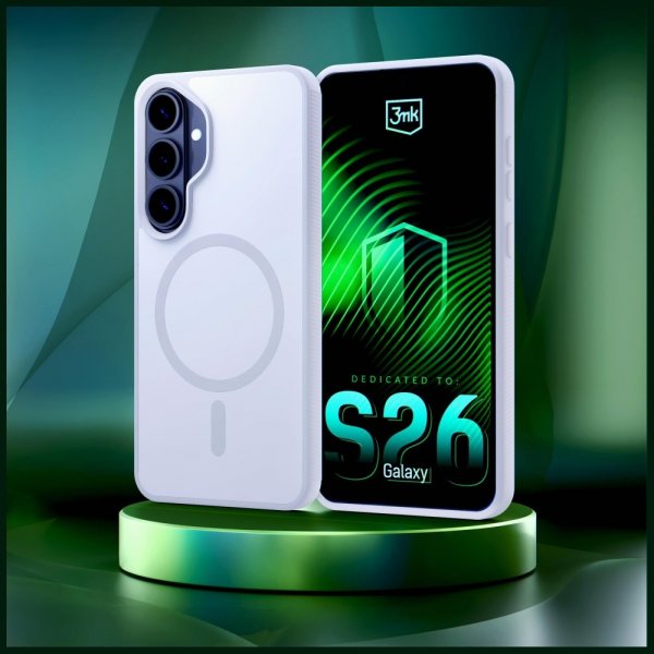 3mk Samsung Galaxy S26 Plus Deksel Smoke MagCase Hvit