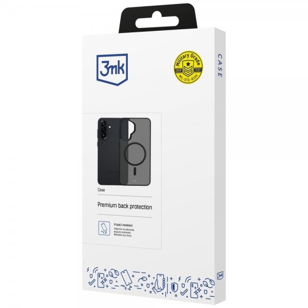3mk Samsung Galaxy A37 Deksel Smoke MagCase Svart