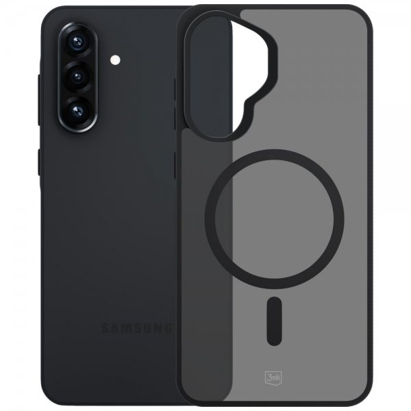 3mk Samsung Galaxy A37 Deksel Smoke MagCase Svart