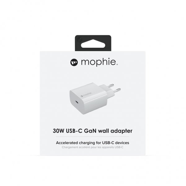 Mophie 30W USB-C GaN Wall Adapter Hvit