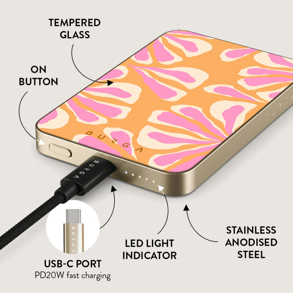 Burga Powerbank MagSafe 5000 mAh Aloha Gull