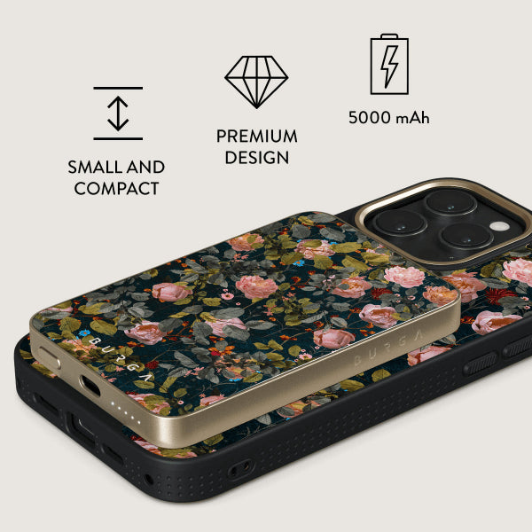 Burga Powerbank MagSafe 5000 mAh Bloomy Garden Gull
