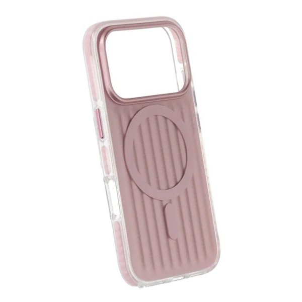 iPhone 17 Pro Deksel Korrugerte MagSafe Rosa