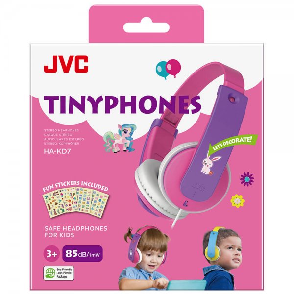 JVC Hodetelefoner KD7 Barn On-Ear 85dB Rosa