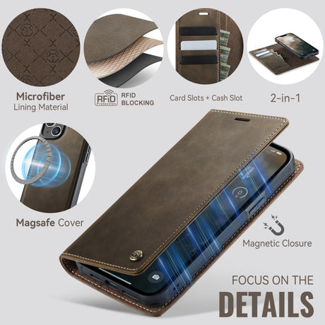 CaseMe iPhone 13 Etui C49 Series Brun