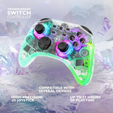 Deltaco Gaming Transparent Wireless Controller for Switch with RGB