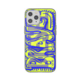 Diesel iPhone 12 Pro Max Deksel Snap Case Clear AOP Blue/Neon Lime