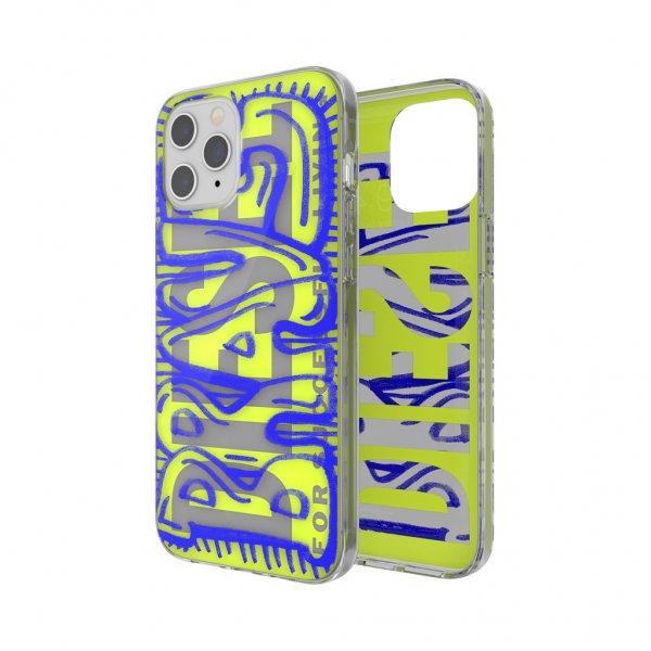 Diesel iPhone 12 Pro Max Deksel Snap Case Clear AOP Blue/Neon Lime