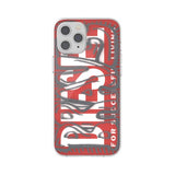 Diesel iPhone 12 Pro Max Deksel Snap Case Clear AOP Red/Grey