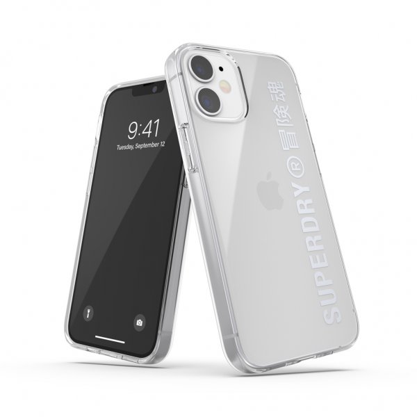 Superdry iPhone 12 Mini Deksel Snap Case Clear Sølv