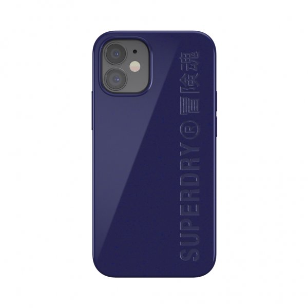 Superdry iPhone 12 Mini Deksel Snap Case Compostable Materials Navy Blue