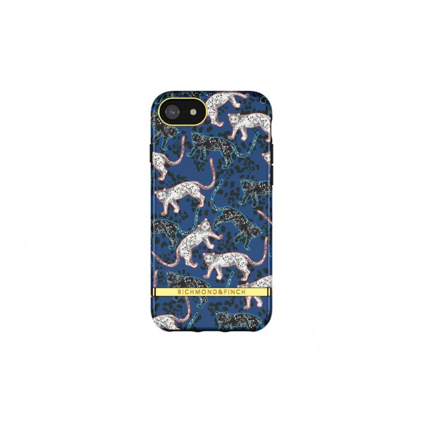 Richmond & Finch iPhone 6/6S/7/8/SE Deksel Blue Leopard