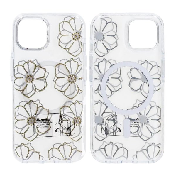 iPhone 15 Deksel Mønster MagSafe Blomster