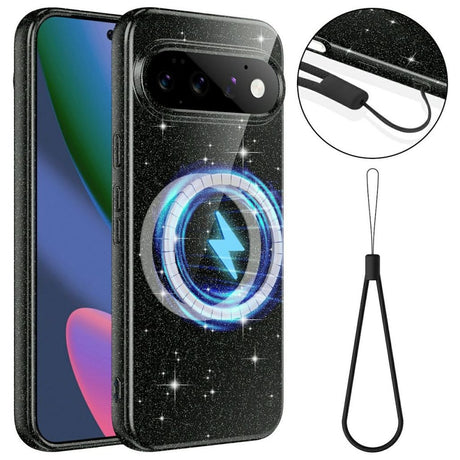 Google Pixel 11 Pro Deksel Glitter MagSafe Svart