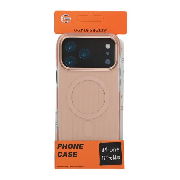iPhone 17 Pro Max Deksel Korrugerte MagSafe Gull