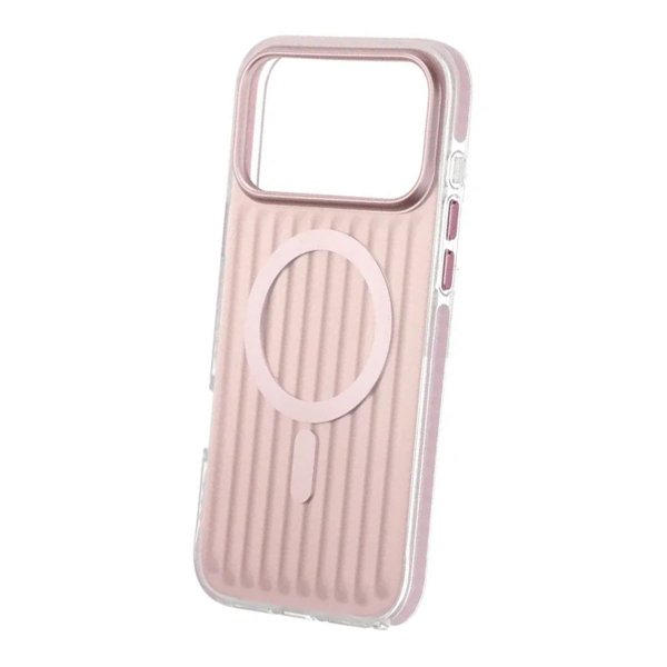 iPhone 17 Pro Max Deksel Korrugerte MagSafe Rosa
