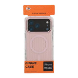 iPhone 17 Pro Max Deksel Korrugerte MagSafe Rosa